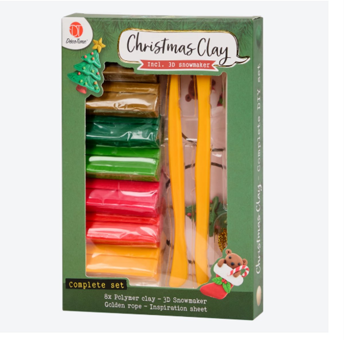 Kerst Decotime Polymeer | Kerstklei-set 12-delig